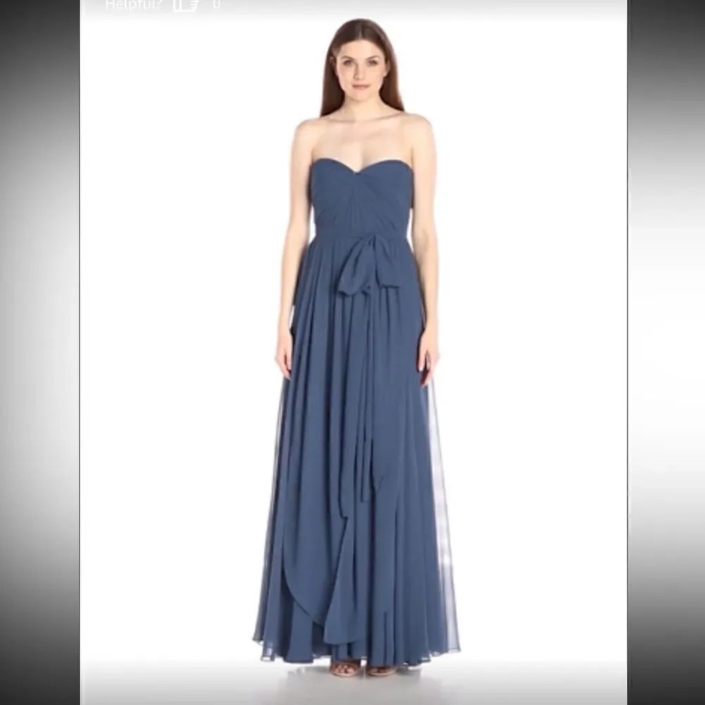NEW Jenny Yoo Women's Mira Convertible Strapless Pleat Chiffon Gown Women’s 6